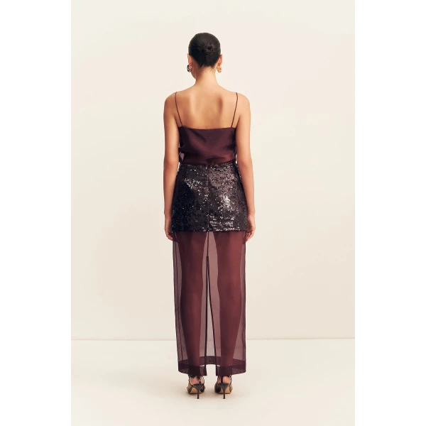 Shona Joy Amerie Silk Sequin Maxi Skirt - Port Royale - Skirts - Australian Luxury Eventwear at Luxury Shoes 
