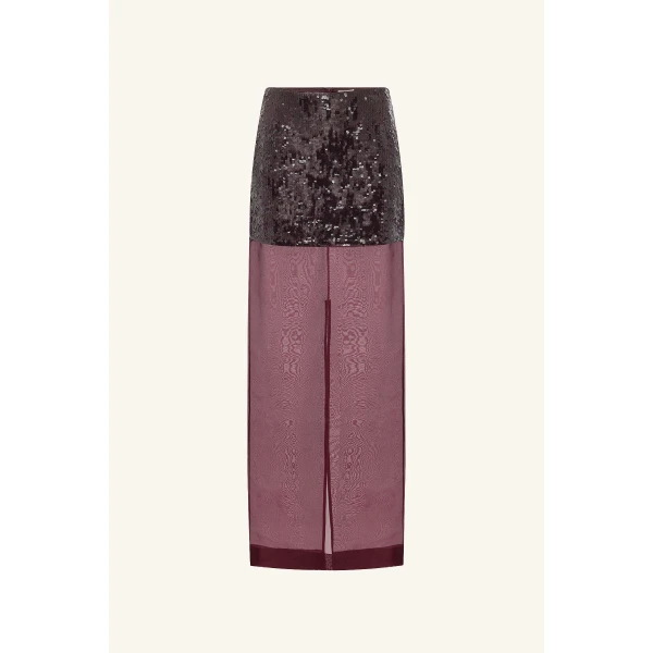 Shona Joy Amerie Silk Sequin Maxi Skirt - Port Royale - Skirts - Australian Luxury Eventwear at Luxury Shoes 