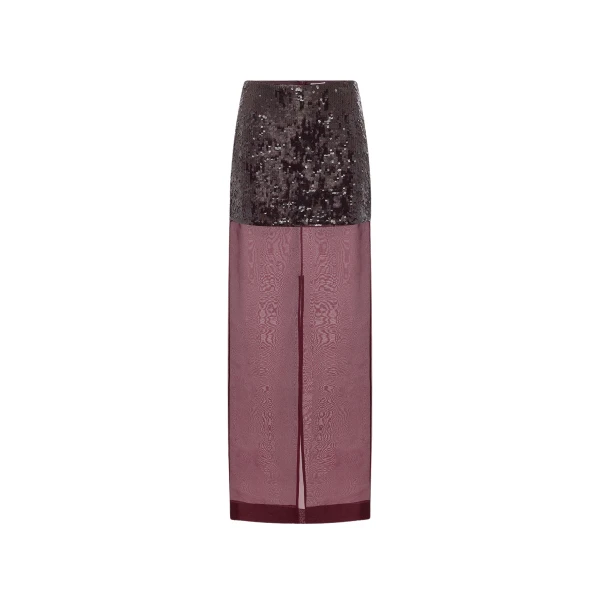 Shona Joy Amerie Silk Sequin Maxi Skirt - Port Royale - Skirts - Australian Luxury Eventwear at Luxury Shoes 