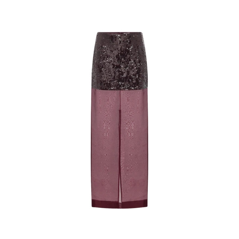 Shona Joy Amerie Silk Sequin Maxi Skirt - Port Royale - Skirts - Australian Luxury Eventwear at Luxury Shoes 