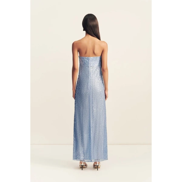 Shona Joy Amerie Strapless Maxi Dress - Arcadian Blue - Dresses - Australian Luxury Eventwear at Luxury Shoes 
