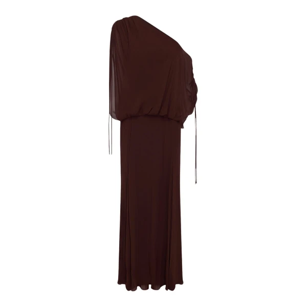 Shona Joy Amina Off Shoulder Blouson Maxi Dress - Ristretto - Dresses - Australian Luxury Eventwear at Luxury Shoes 