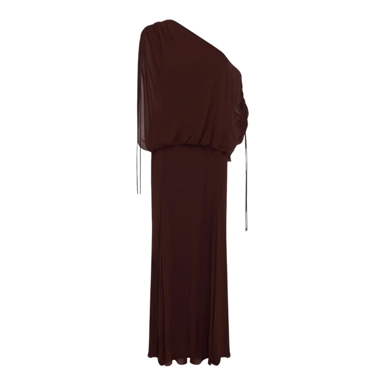 Shona Joy Amina Off Shoulder Blouson Maxi Dress - Ristretto - Dresses - Australian Luxury Eventwear at Luxury Shoes 