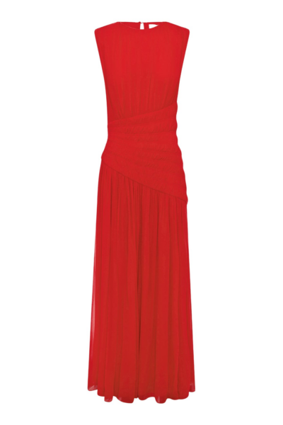 Shona Joy Amina Panelled Ruched Maxi Dress - Chilli - Dresses - Australian Luxury Eventwear at Luxury Shoes 