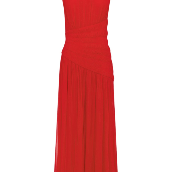 Shona Joy Amina Panelled Ruched Maxi Dress – Chilli