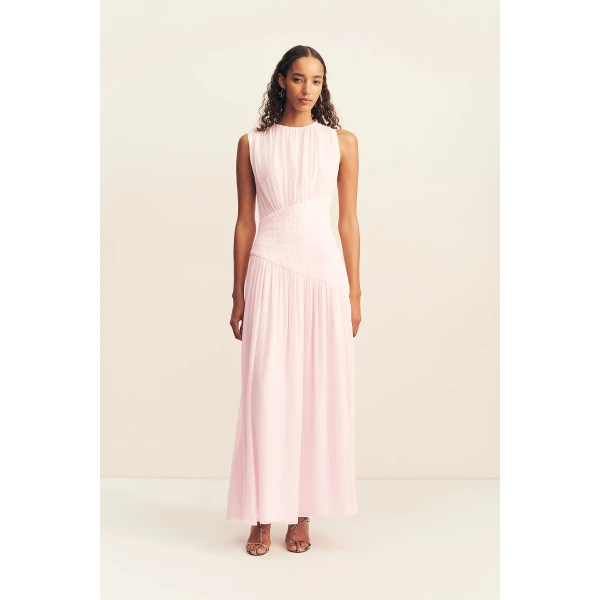 Shona Joy Amina Panelled Ruched Maxi Dress - Fairyfloss - Dresses - Australian Luxury Eventwear at Luxury Shoes 