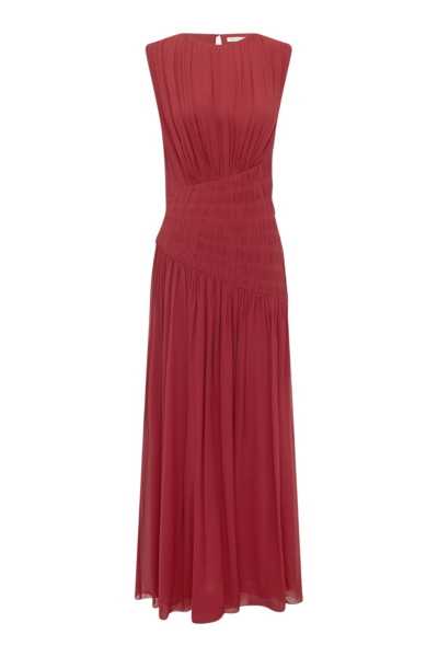 Shona Joy Amina Panelled Ruched Maxi Dress - Sangria - Dresses - Australian Luxury Eventwear at Luxury Shoes 