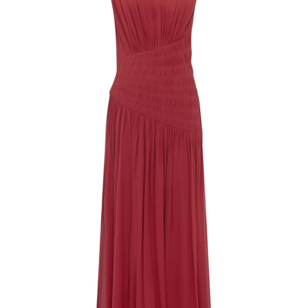 Shona Joy Amina Panelled Ruched Maxi Dress – Sangria