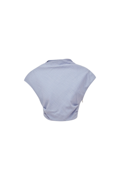 Shona Joy Asher Cap Sleeve Top - Chambray Blue - Tops - Australian Luxury Eventwear at Luxury Shoes 