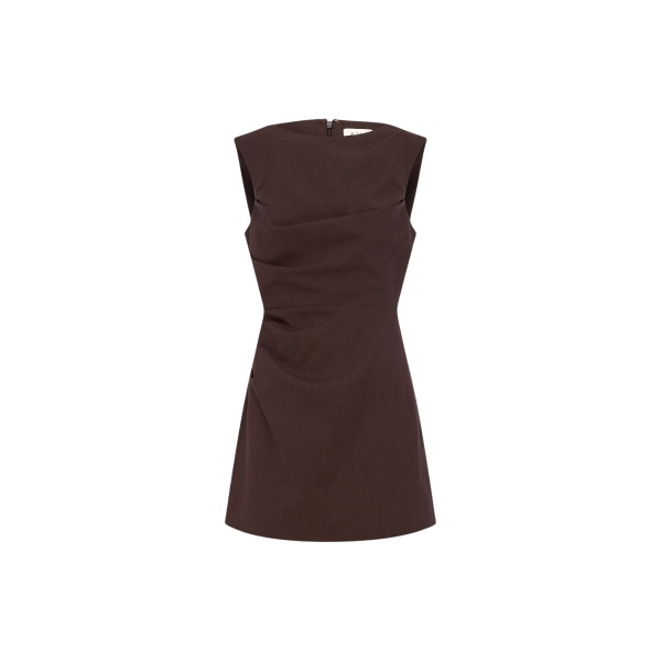 Shona Joy Asher Draped Mini Dress - Ristretto - Dresses - Australian Luxury Eventwear at Luxury Shoes 