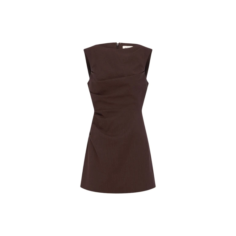 Shona Joy Asher Draped Mini Dress - Ristretto - Dresses - Australian Luxury Eventwear at Luxury Shoes 