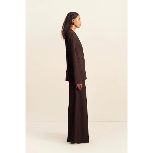 Shona Joy Asher Hourglass Double Breasted Blazer - Ristretto - Jackets - Australian Luxury Eventwear at Luxury Shoes 