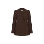 Shona Joy Asher Hourglass Double Breasted Blazer - Ristretto - Jackets - Australian Luxury Eventwear at Luxury Shoes 