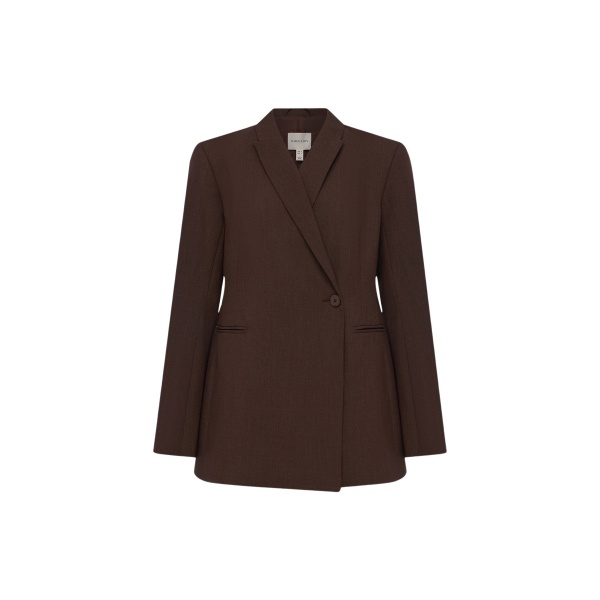 Shona Joy Asher Hourglass Double Breasted Blazer - Ristretto - Jackets - Australian Luxury Eventwear at Luxury Shoes 
