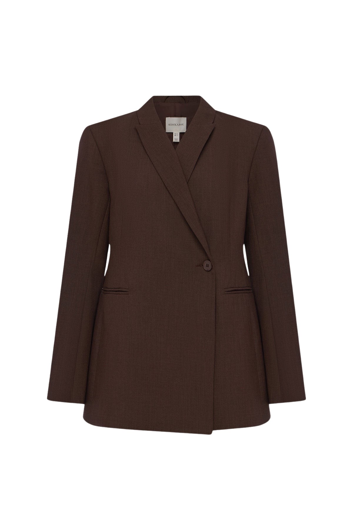 Shona Joy Asher Hourglass Double Breasted Blazer – Ristretto