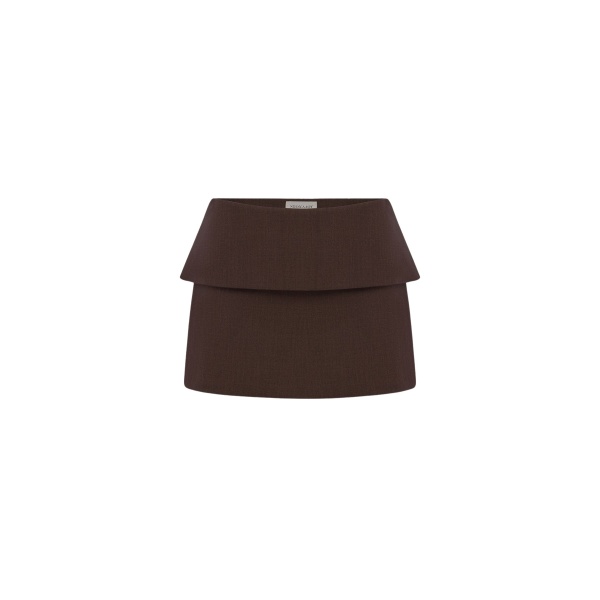 Shona Joy Asher Mini Skirt - Ristretto - Skirts - Australian Luxury Eventwear at Luxury Shoes 