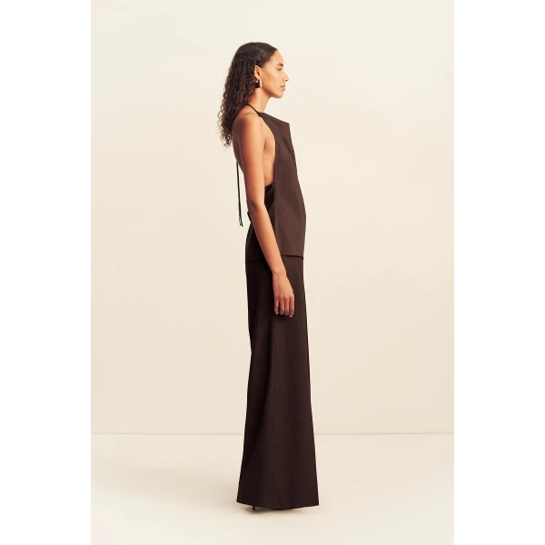 Shona Joy Asher Open Back Cowl Top - Ristretto - Tops - Australian Luxury Eventwear at Luxury Shoes 