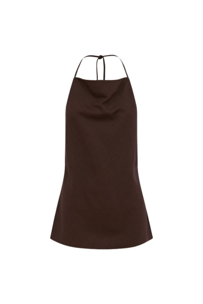 Shona Joy Asher Open Back Cowl Top - Ristretto - Tops - Australian Luxury Eventwear at Luxury Shoes 