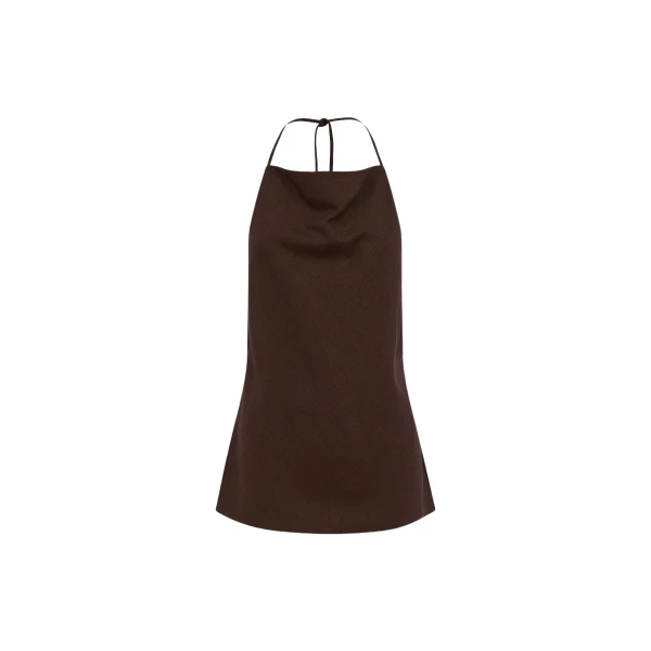 Shona Joy Asher Open Back Cowl Top - Ristretto - Tops - Australian Luxury Eventwear at Luxury Shoes 