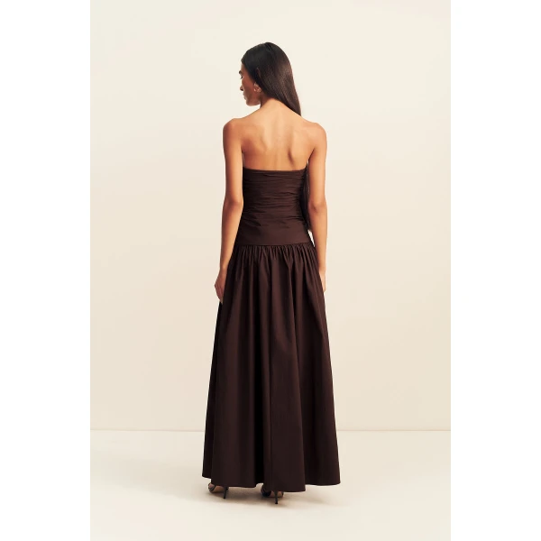 Shona Joy Campbell Fitted Drop Waist Maxi Dress - Ristretto - Dresses - Australian Luxury Eventwear at Luxury Shoes 