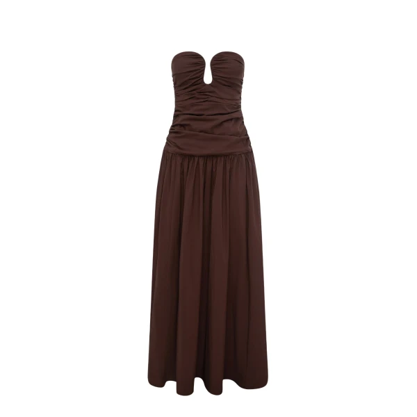 Shona Joy Campbell Fitted Drop Waist Maxi Dress - Ristretto - Dresses - Australian Luxury Eventwear at Luxury Shoes 