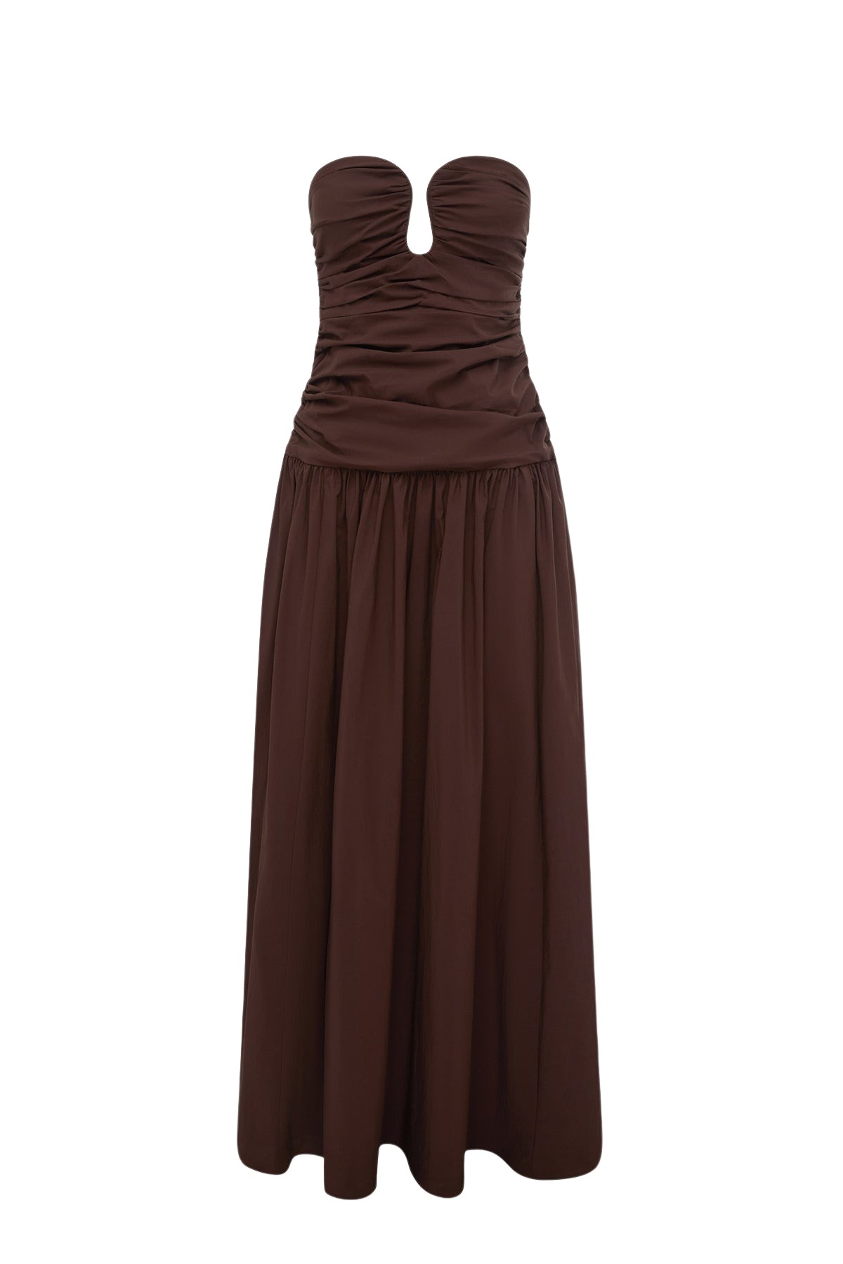 Shona Joy Campbell Fitted Drop Waist Maxi Dress – Ristretto