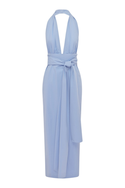 Shona Joy Campbell Halter Plunged Maxi Dress - Azurine - Dresses - Australian Luxury Eventwear at Luxury Shoes 