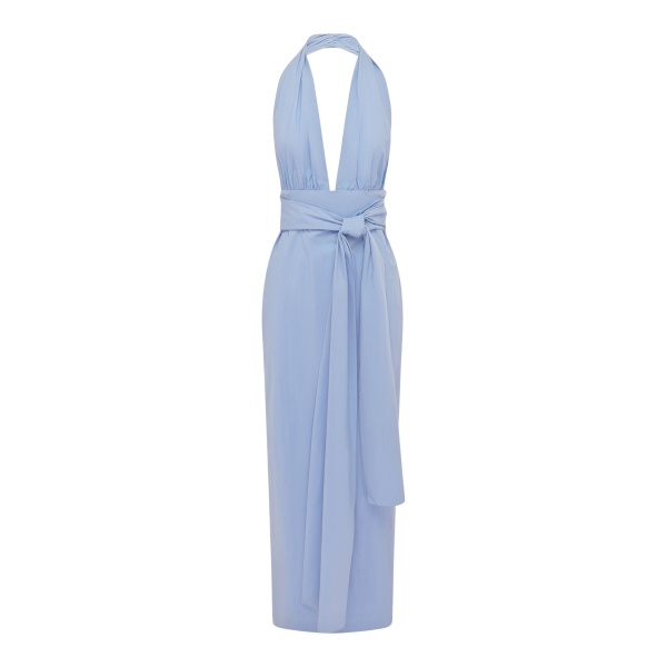 Shona Joy Campbell Halter Plunged Maxi Dress - Azurine - Dresses - Australian Luxury Eventwear at Luxury Shoes 