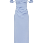 Shona Joy Campbell Off Shoulder Draped Maxi Dress - Azurine - Dresses - Australian Luxury Eventwear at Luxury Shoes 