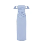 Shona Joy Campbell Off Shoulder Draped Maxi Dress - Azurine - Dresses - Australian Luxury Eventwear at Luxury Shoes 