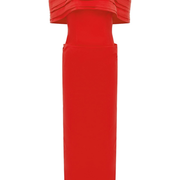 Shona Joy Campbell Off Shoulder Fitted Maxi Dress – Goji