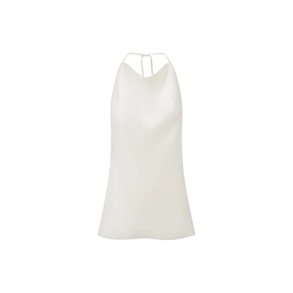 Shona Joy Huxley Textured Open Back Top - Vanilla - Tops - Australian Luxury Eventwear at Luxury Shoes 
