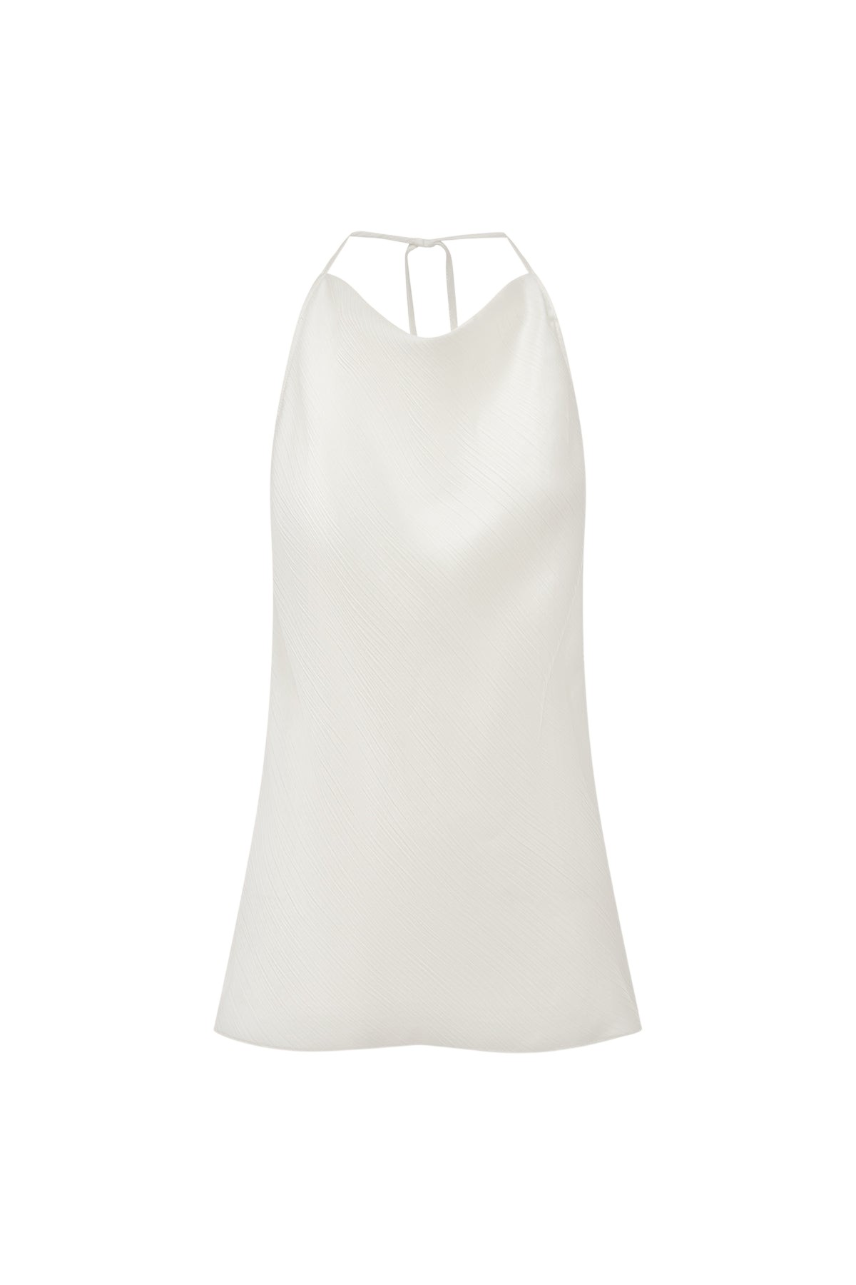 Shona Joy Huxley Textured Open Back Top – Vanilla