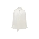 Shona Joy Huxley Textured Scarf Shirt - Vanilla - Tops - Australian Luxury Eventwear at Luxury Shoes 