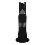 Shona Joy Jamila Plunged Lace Panelled Maxi Dress - Black - Dresses - Australian Luxury Eventwear at Luxury Shoes 