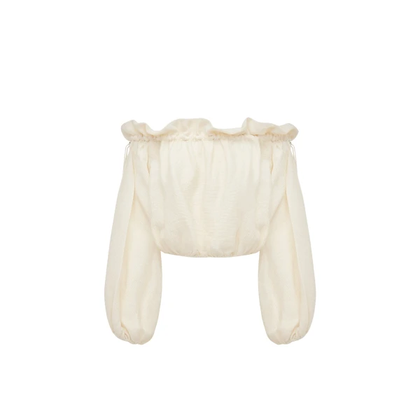 Shona Joy Jasper Linen Blend Blouse - Resin - Tops - Australian Luxury Eventwear at Luxury Shoes 
