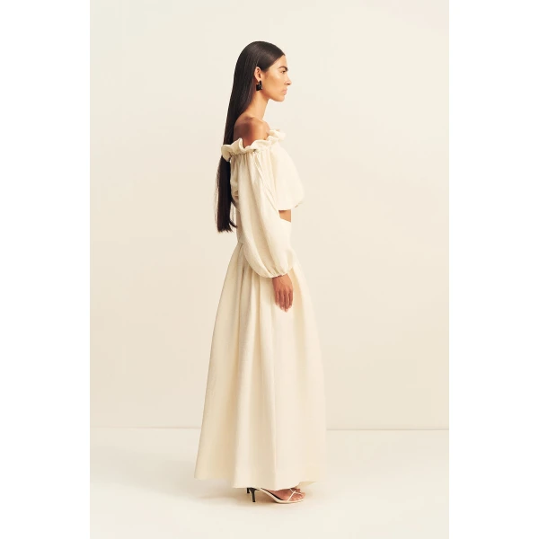 Shona Joy Jasper Linen Blend Maxi Skirt - Resin - Skirts - Australian Luxury Eventwear at Luxury Shoes 