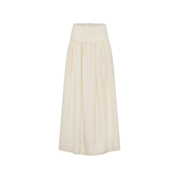 Shona Joy Jasper Linen Blend Maxi Skirt - Resin - Skirts - Australian Luxury Eventwear at Luxury Shoes 