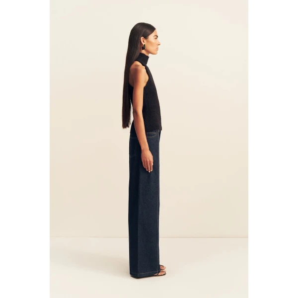 Shona Joy Korine Racer Back Top - Black - Tops - Australian Luxury Eventwear at Luxury Shoes 