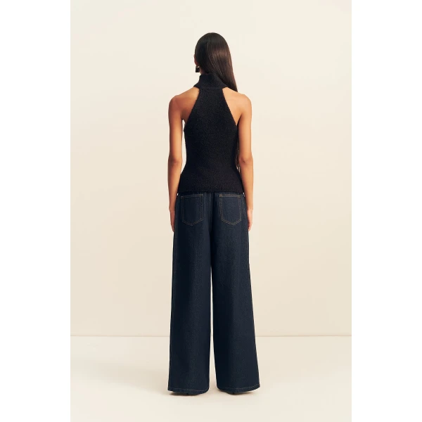 Shona Joy Korine Racer Back Top - Black - Tops - Australian Luxury Eventwear at Luxury Shoes 