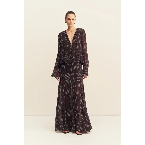 Shona Joy Maddox Long Sleeve Ruffle Top - Tops - Australian Luxury Eventwear at Luxury Shoes 
