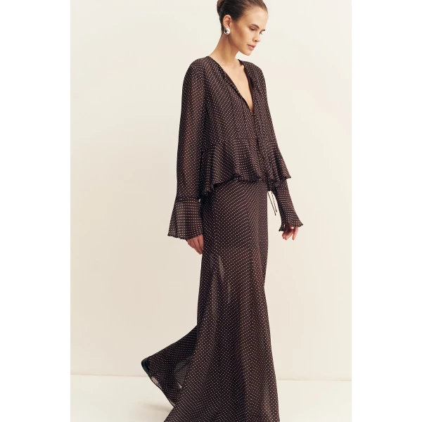 Shona Joy Maddox Long Sleeve Ruffle Top - Tops - Australian Luxury Eventwear at Luxury Shoes 