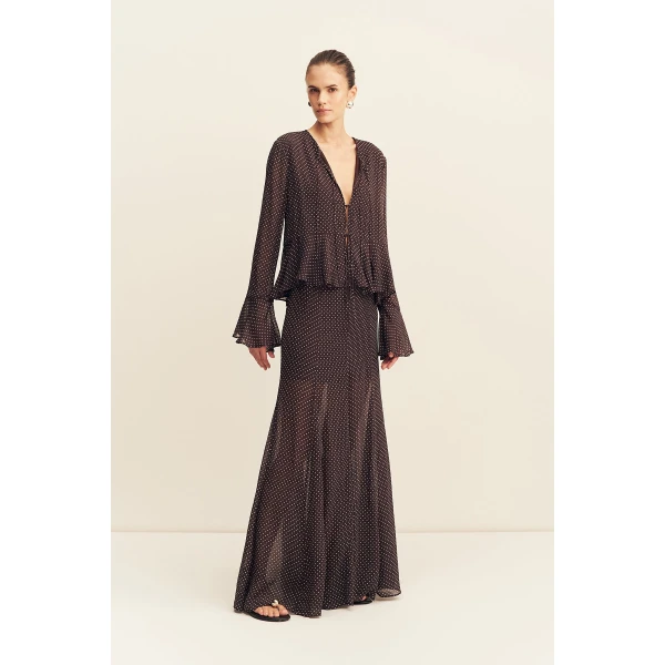 Shona Joy Maddox Long Sleeve Ruffle Top - Tops - Australian Luxury Eventwear at Luxury Shoes 