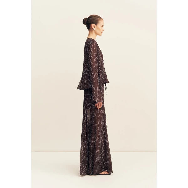 Shona Joy Maddox Long Sleeve Ruffle Top - Tops - Australian Luxury Eventwear at Luxury Shoes 