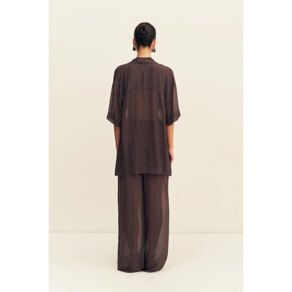 Shona Joy Maddox Short Sleeve Neck Tie Shirt - Tops - Australian Luxury Eventwear at Luxury Shoes 