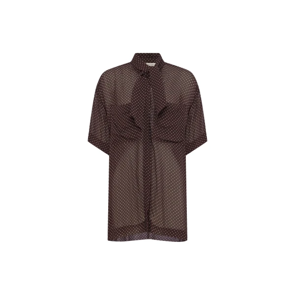 Shona Joy Maddox Short Sleeve Neck Tie Shirt - Tops - Australian Luxury Eventwear at Luxury Shoes 