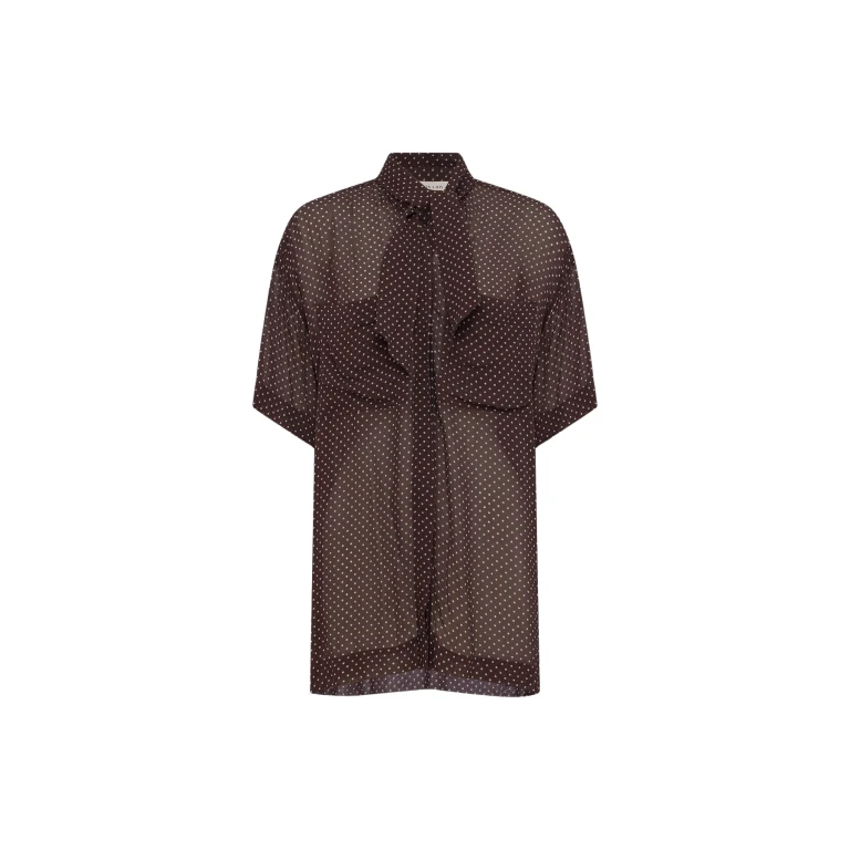 Shona Joy Maddox Short Sleeve Neck Tie Shirt - Tops - Australian Luxury Eventwear at Luxury Shoes 