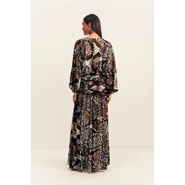 Shona Joy Maia Long Sleeve Plunged Maxi Dress - Dresses - Australian Luxury Eventwear at Luxury Shoes 