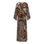 Shona Joy Maia Long Sleeve Plunged Maxi Dress