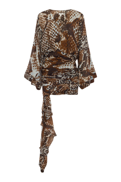 Shona Joy Maia Long Sleeve Plunged Mini Dress - Dresses - Australian Luxury Eventwear at Luxury Shoes 